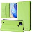 For Realme C20 / C11 2021 / C21 RC01 Dual-Folded Magnetic Suction RFID Leather Phone Case(Grass Green) - 1