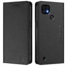 For Realme C20 / C11 2021 / C21 RC01 Dual-Folded Magnetic Suction RFID Leather Phone Case(Black) - 2