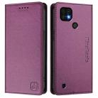 For Realme C20 / C11 2021 / C21 RC01 Dual-Folded Magnetic Suction RFID Leather Phone Case(Violet) - 2