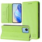 For Realme C30 4G / Narzo 50i Prime / C30s RC01 Dual-Folded Magnetic Suction RFID Leather Phone Case(Grass Green) - 1