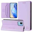 For Realme C30 4G / Narzo 50i Prime / C30s RC01 Dual-Folded Magnetic Suction RFID Leather Phone Case(Light Purple) - 1