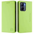 For Realme C33 2022 / 2023 Global RC01 Dual-Folded Magnetic Suction RFID Leather Phone Case(Grass Green) - 2