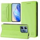 For Realme C63 / C61 4G Global RC01 Dual-Folded Magnetic Suction RFID Leather Phone Case(Grass Green) - 1