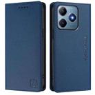 For Realme C63 / C61 4G Global RC01 Dual-Folded Magnetic Suction RFID Leather Phone Case(Dark Blue) - 2