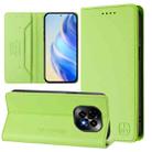 For Realme C63 5G Global RC01 Dual-Folded Magnetic Suction RFID Leather Phone Case(Grass Green) - 1