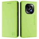 For Realme C63 5G Global RC01 Dual-Folded Magnetic Suction RFID Leather Phone Case(Grass Green) - 2