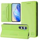 For Realme C65 4G Global RC01 Dual-Folded Magnetic Suction RFID Leather Phone Case(Grass Green) - 1