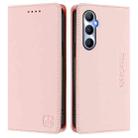 For Realme C65 4G Global RC01 Dual-Folded Magnetic Suction RFID Leather Phone Case(Pink) - 2