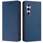 For Realme C65 4G Global RC01 Dual-Folded Magnetic Suction RFID Leather Phone Case(Dark Blue) - 2