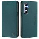 For Realme C65 4G Global RC01 Dual-Folded Magnetic Suction RFID Leather Phone Case(Dark Green) - 2