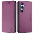 For Realme C65 4G Global RC01 Dual-Folded Magnetic Suction RFID Leather Phone Case(Violet) - 2