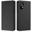 For Realme GT 5G / GT Neo 5G RC01 Dual-Folded Magnetic Suction RFID Leather Phone Case(Black) - 2