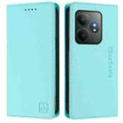 For Realme GT 6 5G / GT 6T 5G Global RC01 Dual-Folded Magnetic Suction RFID Leather Phone Case(Mint Green) - 2