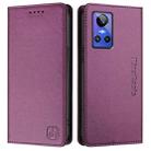 For Realme GT Neo 3 RC01 Dual-Folded Magnetic Suction RFID Leather Phone Case(Violet) - 2