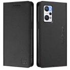 For Realme GT Neo 3T RC01 Dual-Folded Magnetic Suction RFID Leather Phone Case(Black) - 2