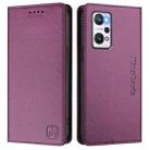 For Realme GT Neo 3T RC01 Dual-Folded Magnetic Suction RFID Leather Phone Case(Violet) - 2