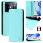 For Realme GT3 5G / GT Neo 5 240W RC01 Dual-Folded Magnetic Suction RFID Leather Phone Case(Mint Green) - 1