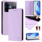 For Realme GT3 5G / GT Neo 5 240W RC01 Dual-Folded Magnetic Suction RFID Leather Phone Case(Light Purple) - 1