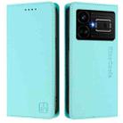 For Realme GT5 5G / GT5 5G 240W RC01 Dual-Folded Magnetic Suction RFID Leather Phone Case(Mint Green) - 2