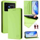 For Realme GT5 5G / GT5 5G 240W RC01 Dual-Folded Magnetic Suction RFID Leather Phone Case(Grass Green) - 1