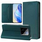 For Realme GT 7 Pro 5G RC01 Dual-Folded Magnetic Suction RFID Leather Phone Case(Dark Green) - 1