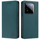 For Realme GT 7 Pro 5G RC01 Dual-Folded Magnetic Suction RFID Leather Phone Case(Dark Green) - 2