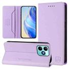 For Realme Note 50 4G / C51 4G / C53 4G RC01 Dual-Folded Magnetic Suction RFID Leather Phone Case(Light Purple) - 1