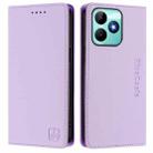 For Realme Note 50 4G / C51 4G / C53 4G RC01 Dual-Folded Magnetic Suction RFID Leather Phone Case(Light Purple) - 2