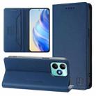 For Realme Note 50 4G / C51 4G / C53 4G RC01 Dual-Folded Magnetic Suction RFID Leather Phone Case(Dark Blue) - 1