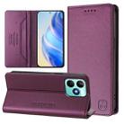 For Realme Note 50 4G / C51 4G / C53 4G RC01 Dual-Folded Magnetic Suction RFID Leather Phone Case(Violet) - 1