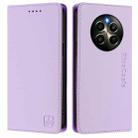 For Realme P1 Pro RC01 Dual-Folded Magnetic Suction RFID Leather Phone Case(Light Purple) - 2