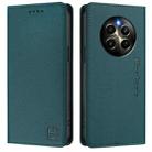 For Realme P1 Pro RC01 Dual-Folded Magnetic Suction RFID Leather Phone Case(Dark Green) - 2