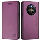 For Realme P1 Pro RC01 Dual-Folded Magnetic Suction RFID Leather Phone Case(Violet) - 2