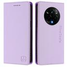 For Realme 14 Pro 5G RC01 Dual-Folded Magnetic Suction RFID Leather Phone Case(Light Purple) - 2