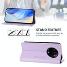 For Realme 14 Pro 5G RC01 Dual-Folded Magnetic Suction RFID Leather Phone Case(Light Purple) - 3