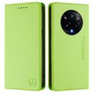 For Realme 14 Pro+ 5G RC01 Dual-Folded Magnetic Suction RFID Leather Phone Case(Grass Green) - 2