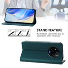 For Realme 14 Pro+ 5G RC01 Dual-Folded Magnetic Suction RFID Leather Phone Case(Dark Green) - 3