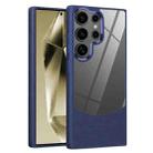 For Samsung Galaxy S25 Ultra 5G Litchi Texture TPU Hybrid Acrylic Phone Case(Blue) - 1
