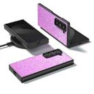 For Samsung Galaxy Z Fold Special Black Frame Colorful Glitter Phone Case(Dark Pink) - 2