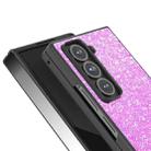 For Samsung Galaxy Z Fold Special Black Frame Colorful Glitter Phone Case(Dark Pink) - 3