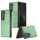 For Samsung Galaxy Z Fold Special Black Frame Colorful Glitter Phone Case(Dark Green) - 1