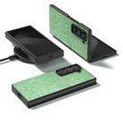 For Samsung Galaxy Z Fold Special Black Frame Colorful Glitter Phone Case(Dark Green) - 2
