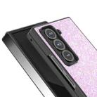 For Samsung Galaxy Z Fold Special Black Frame Colorful Glitter Phone Case(Glitter Pink) - 3