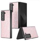 For Samsung Galaxy Z Fold Special Black Frame Colorful Glitter Phone Case(Pink) - 1