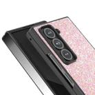 For Samsung Galaxy Z Fold Special Black Frame Colorful Glitter Phone Case(Pink) - 3