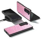 For Samsung Galaxy Z Fold Special Black Frame Colorful Glitter Phone Case(Purple Pink) - 2
