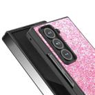 For Samsung Galaxy Z Fold Special Black Frame Colorful Glitter Phone Case(Purple Pink) - 3