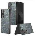 For Samsung Galaxy Z Fold Special Black Frame Colorful Glitter Phone Case(Black Green) - 1