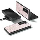For Samsung Galaxy Z Fold Special Black Frame Glitter Shockproof Phone Case(Gold Pink) - 2