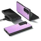 For Samsung Galaxy Z Fold Special Black Frame Glitter Shockproof Phone Case(Purple) - 2